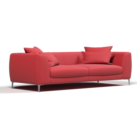 Диван прямой Elegant. Цвет Красный / велюр.