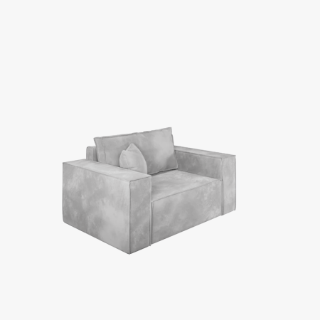 Кресло-кровать Hygge. Цвет Светло-серый / велюр.