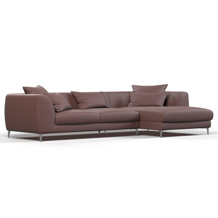 Диван угловой правый "Elegant". Цвет Коричневый / велюр. Диван угловой правый "Elegant". Цвет Коричневый / велюр.