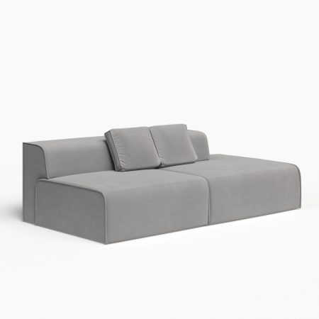 Диван прямой "Nirvana - 3". Цвет Серый / велюр.