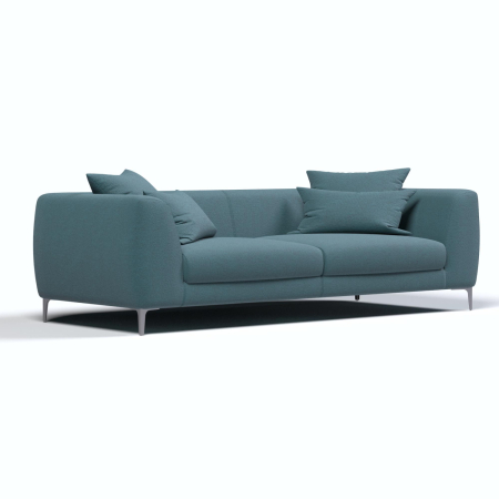 Диван прямой Elegant. Цвет Изумрудный / рогожка.