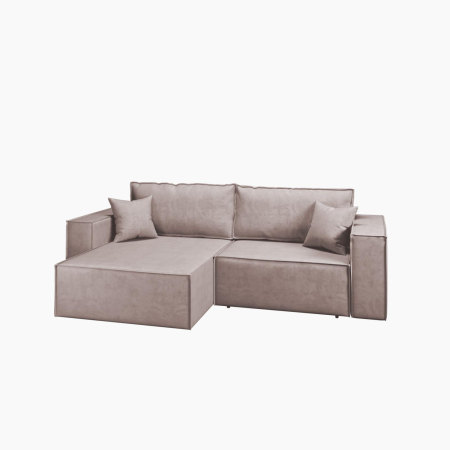 Диван угловой Hygge. Цвет Бежевый / велюр.