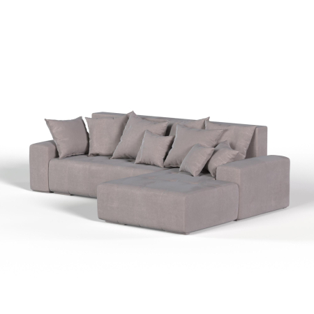 Диван угловой правый Amigo. Цвет Бежевый / велюр.